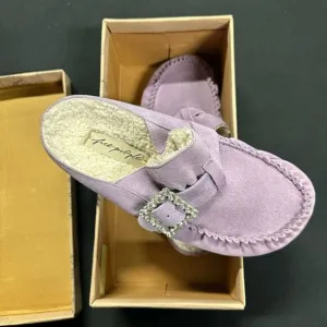 New Free People Shearling After Riding Mules 8.5 Lavender Suede