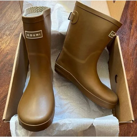 NEW Goumi Kids Sienna Muddies SZ 3 Toddler Neutral Rain Boots Shoes