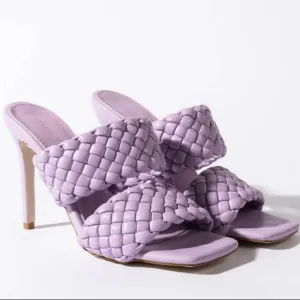 NIB Elaine Braided Mules - Lilac (Azalea Wang) sz. 8.5