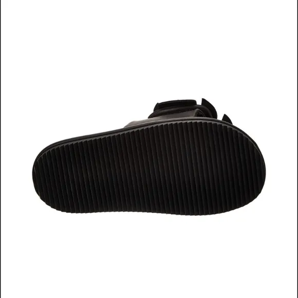 NIB FARM Rio Monstera Anatomic Slide Sandals In Black Women's Size 6