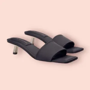 NIB Good American Kickstand Slide Sandal kitten heel size 14