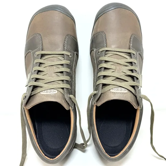 NICE Size 16 KEEN Austin Mens Shoes Brown Leather Outdoor Hiking Trail