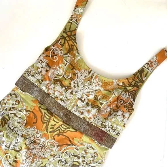 NICOLE MILLER COLLECTION ORNATE SILK DRESS