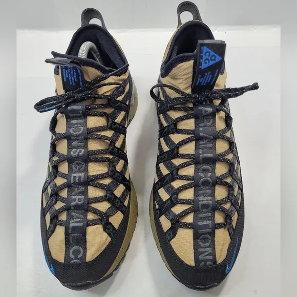 NIKE ACG REACT PARACHUTE BEIGE PHOTO BLUE TRACK TRAIL HIKING SHOES MEN 9.5 READ