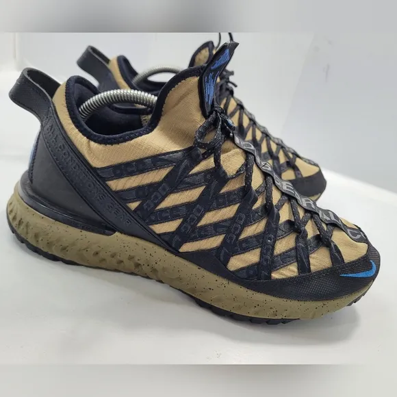 NIKE ACG REACT PARACHUTE BEIGE PHOTO BLUE TRACK TRAIL HIKING SHOES MEN 9.5 READ