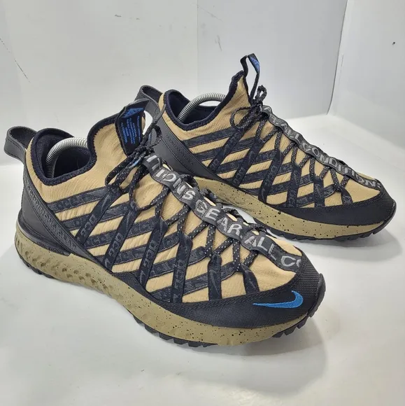 NIKE ACG REACT PARACHUTE BEIGE PHOTO BLUE TRACK TRAIL HIKING SHOES MEN 9.5 READ