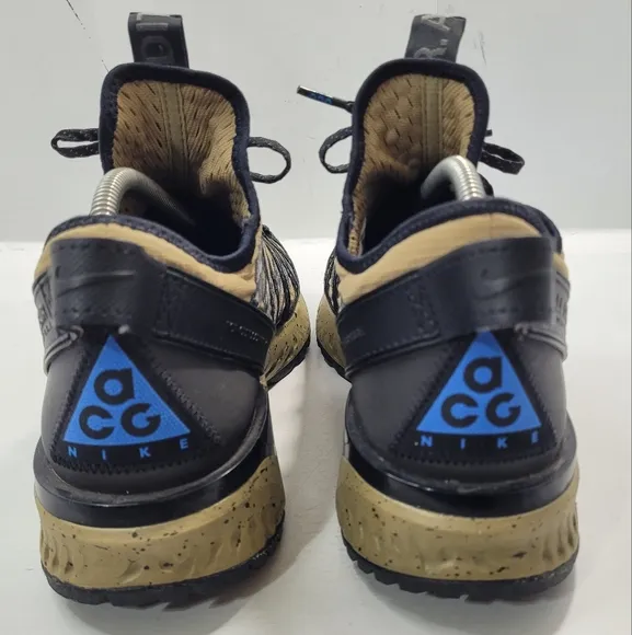 NIKE ACG REACT PARACHUTE BEIGE PHOTO BLUE TRACK TRAIL HIKING SHOES MEN 9.5 READ