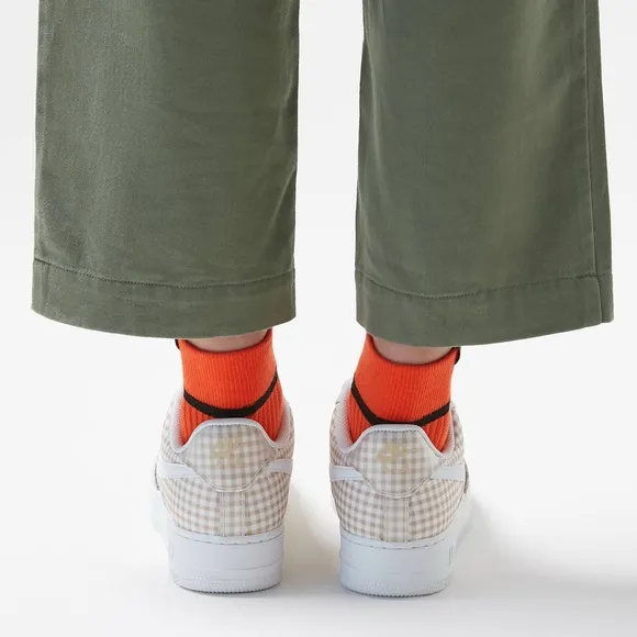 Nike Air Force 1 Low QS Sneaker Gingham Pack Neutral Beige Women’s 7.5