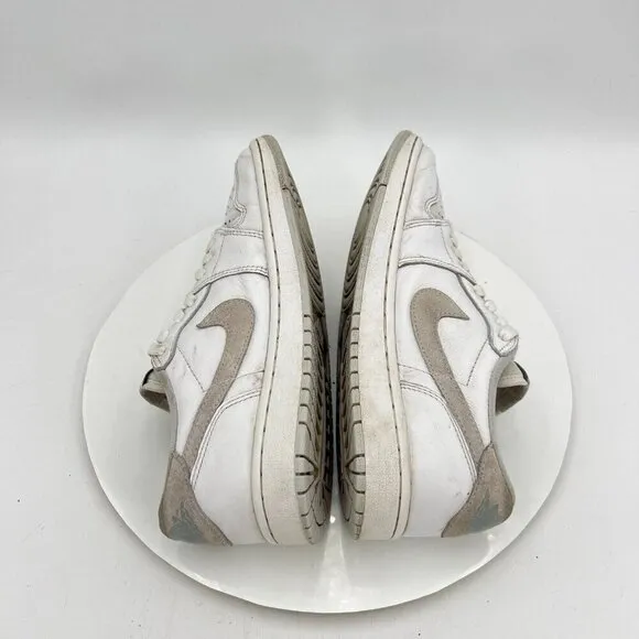 Nike Air Jordan 1 Low Men Size 8 CZ0790-100 White Neutral Particle Grey Shoes