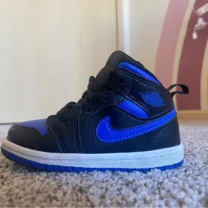 Nike Air Jordan 1 Mid TD 'Royal' Black Blue Toddler Sneakers Shoes Size 7c