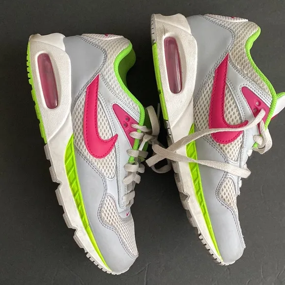Nike Air Max Correlate 'White Fireberry Lime Green' Size 9 trail running shoes
