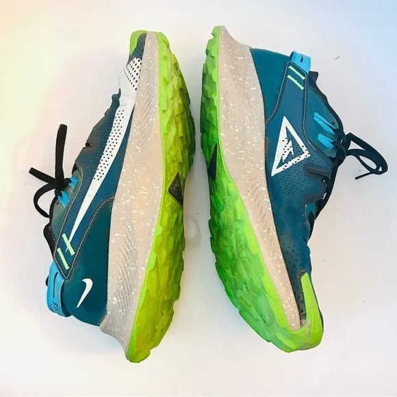 NIKE Men’s Pegasus Trail 2 Dark Teal Green Silver Trail Running Shoes Size 9