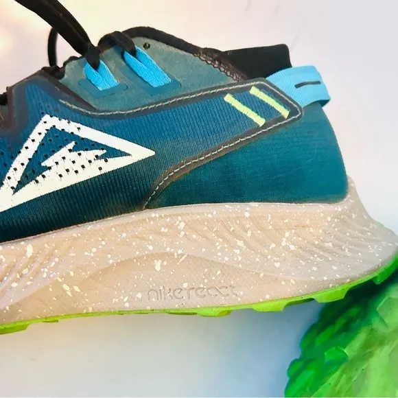 NIKE Men’s Pegasus Trail 2 Dark Teal Green Silver Trail Running Shoes Size 9