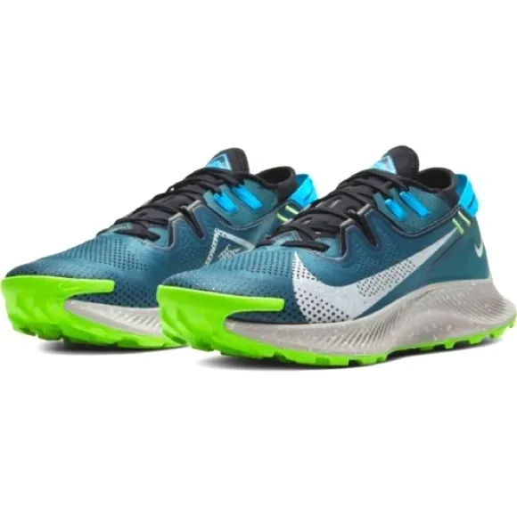 NIKE Men’s Pegasus Trail 2 Dark Teal Green Silver Trail Running Shoes Size 9