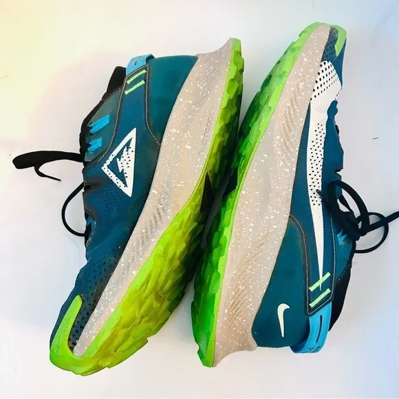 NIKE Men’s Pegasus Trail 2 Dark Teal Green Silver Trail Running Shoes Size 9