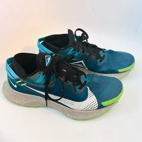 NIKE Men’s Pegasus Trail 2 Dark Teal Green Silver Trail Running Shoes Size 9