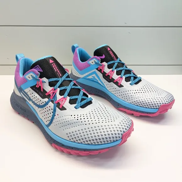 Nike React Pegasus Trail 4SE Pure Platinum Baltic Blue Hiking Running Shoes 10