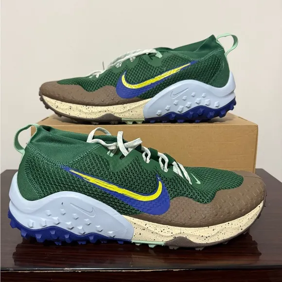 Nike Wildhorse 7 Men Size 12.5 CZ1856-303 Gorge Green Blue Trail Running Shoes