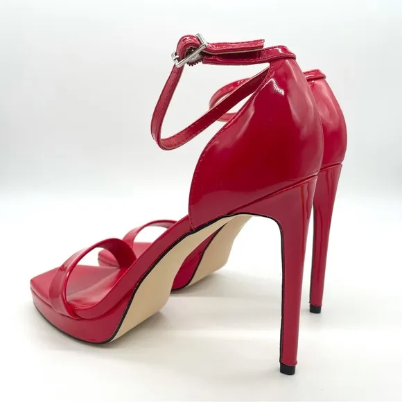 Nine West Emmeri Women's Red Stilettos Strappy High Heels 7.5