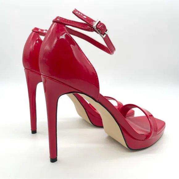 Nine West Emmeri Women's Red Stilettos Strappy High Heels 7.5
