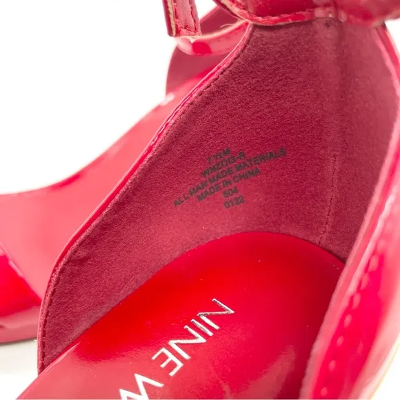 Nine West Emmeri Women's Red Stilettos Strappy High Heels 7.5