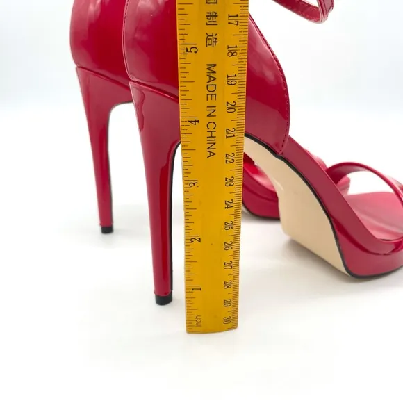 Nine West Emmeri Women's Red Stilettos Strappy High Heels 7.5