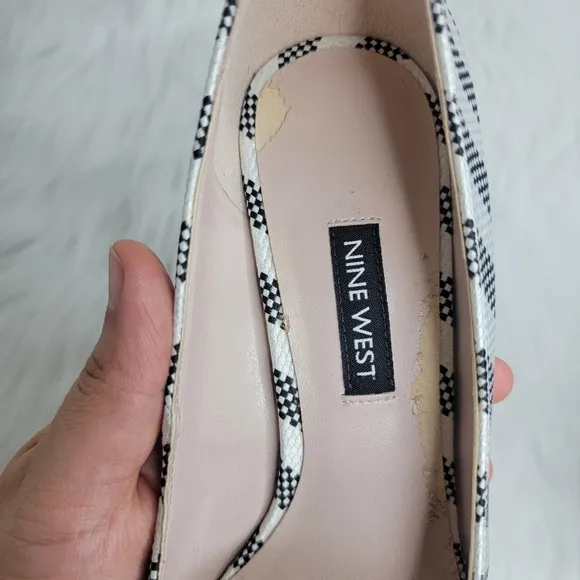 Nine West pointed toe stiletto heels.