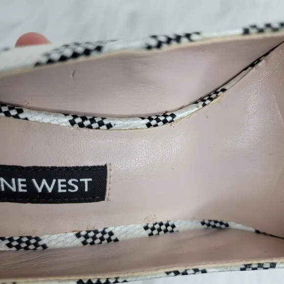 Nine West pointed toe stiletto heels.