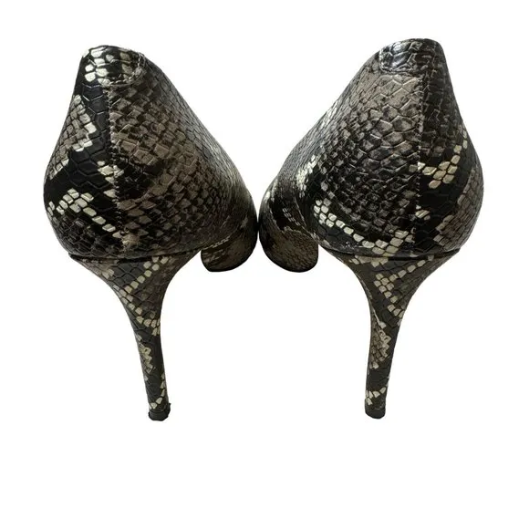Nine West Pumps Womens 8M Ezra3 Python Snake Print Pointed Toe Stiletto‎ Heels