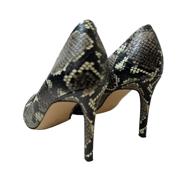 Nine West Pumps Womens 8M Ezra3 Python Snake Print Pointed Toe Stiletto‎ Heels