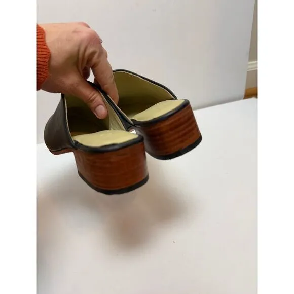 Nisolo Slide Mariella Mules in Noir Sz. 6.5