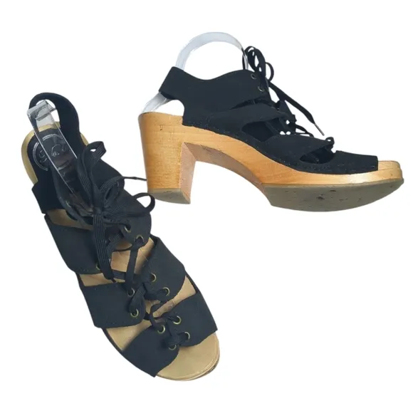 NO 6 Isadora Sandals / Lace Up Gladiator Clogs SZ 9 - 9.5