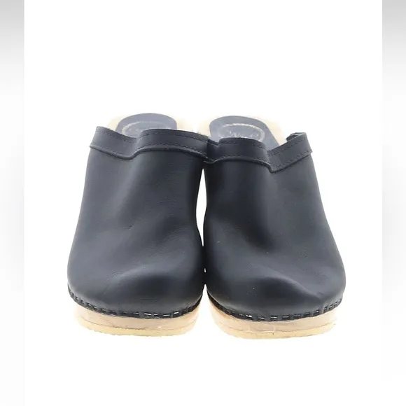 NO.6 Old School Clog on High Heel in Black EU 41 / US 10.5 - 11)