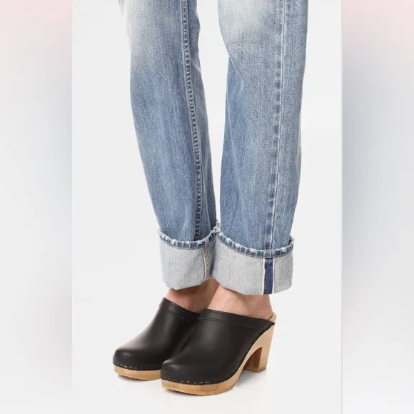 NO.6 Old School Clog on High Heel in Black EU 41 / US 10.5 - 11)