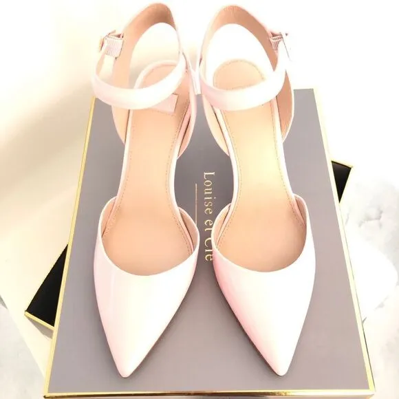 Nordstrom Louise Et Cie Pink Heels Kota Patent Leather Pumps Strappy Stiletto