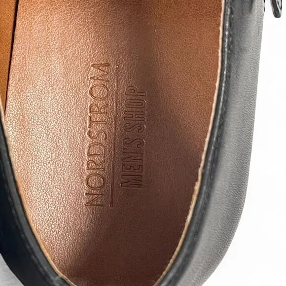 Nordstrom Men's Shop Black Leather Double Monk Strap Dress Shoes 7.5 Oxfords