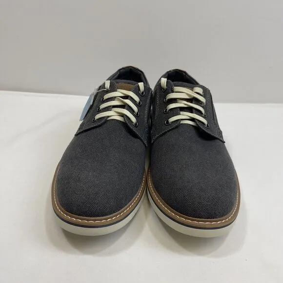 Nunn Bush Barklay Canvas Oxfords Mens 11.5 Medium Gunmetal/Gris Argnt Almond Toe