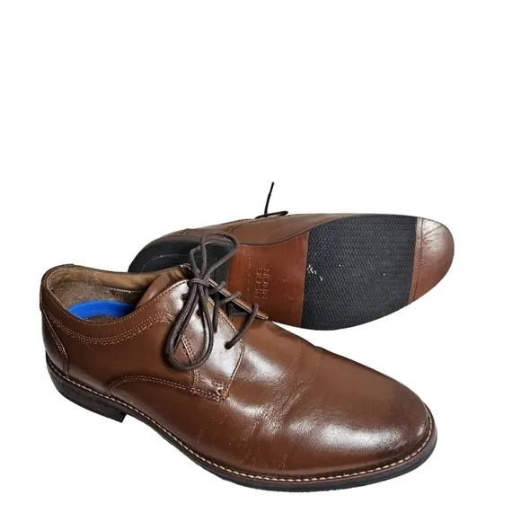 Nunn Bush Tan Comfort Gel Dress Flex Lace up Men's Oxfords  Sz 11.5M