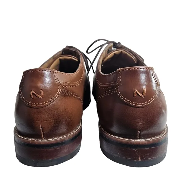 Nunn Bush Tan Comfort Gel Dress Flex Lace up Men's Oxfords  Sz 11.5M
