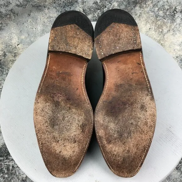 Nunn Bush VTG Men's Size 12 Brown Ankle Fashioned Custom Grade Wingtip Oxfords