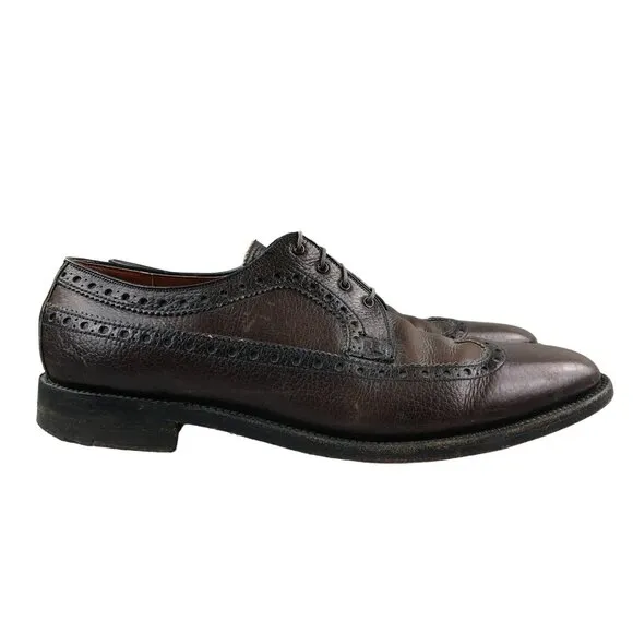 Nunn Bush VTG Men's Size 12 Brown Ankle Fashioned Custom Grade Wingtip Oxfords