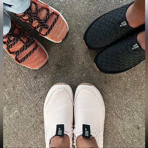 NWOB $75 HOLO FootwearWomen's Chancla Woven Slip-On Sneaker Mules