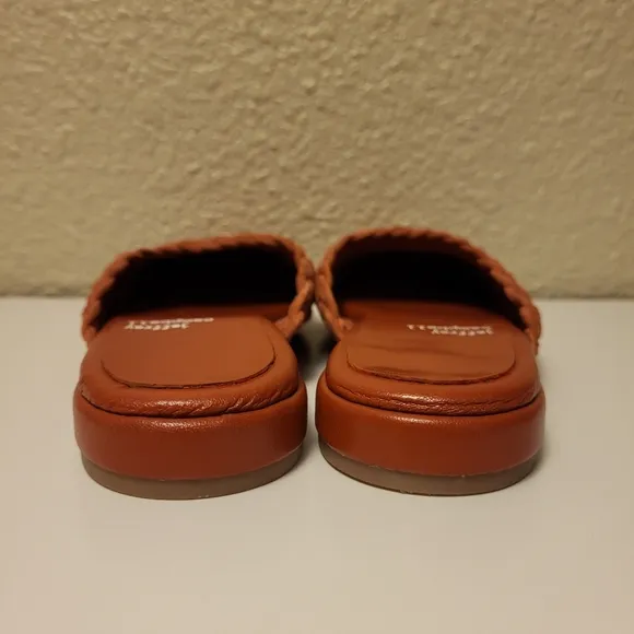 NWOB Jeffrey Campbell Brick-Red Suede Interweave Mules Size 6 / 37