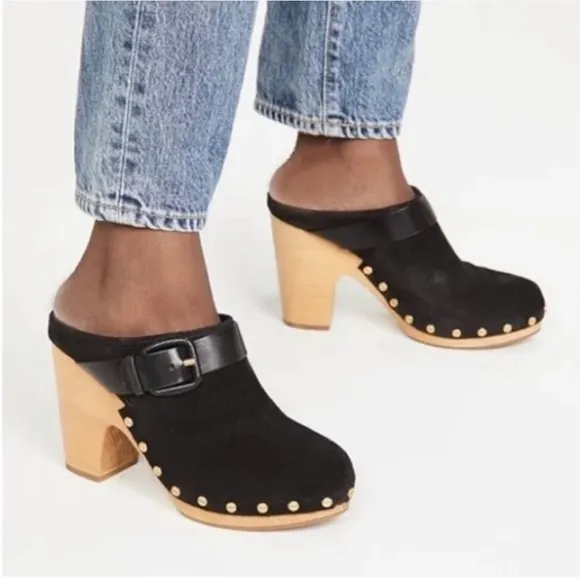 NWOB Veronica Beard Suede Dacey Clog Mules. Size 6.