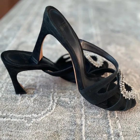 NWT Alexandre Birman AliciaSuede Embellished Mules