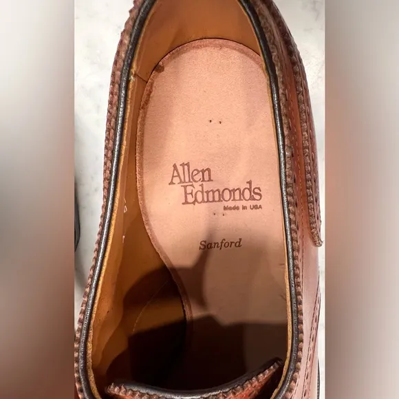 NWT Allen Edmonds Men's Sanford Oxfords in Bourbon - 9C