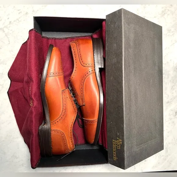 NWT Allen Edmonds Men's Sanford Oxfords in Bourbon - 9C