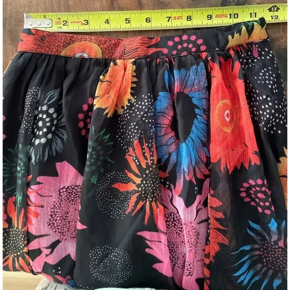 NWT Anthropologie Rina Dhaka  Genia Floral Sunflowers Daisy Maxi Skirt Small​​​