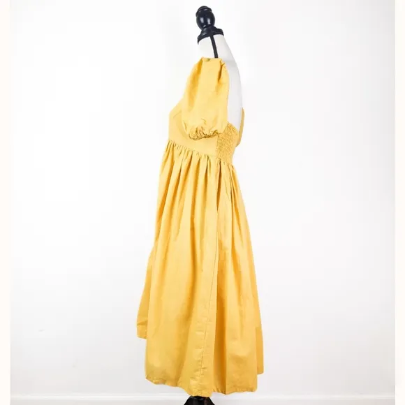 NWT Bali ELF Adele Linen Midi Dress, Honey Cream
