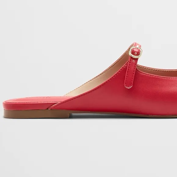 NWT BANANA REPUBLIC RED BALLET MULES